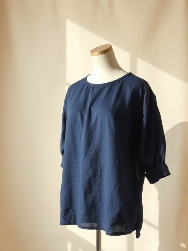 Olivia Blouse · Linen Navy